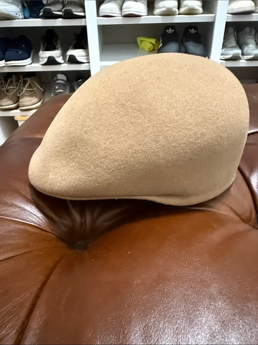 Kangol Tan Wool Rounded 504-Style Cap
